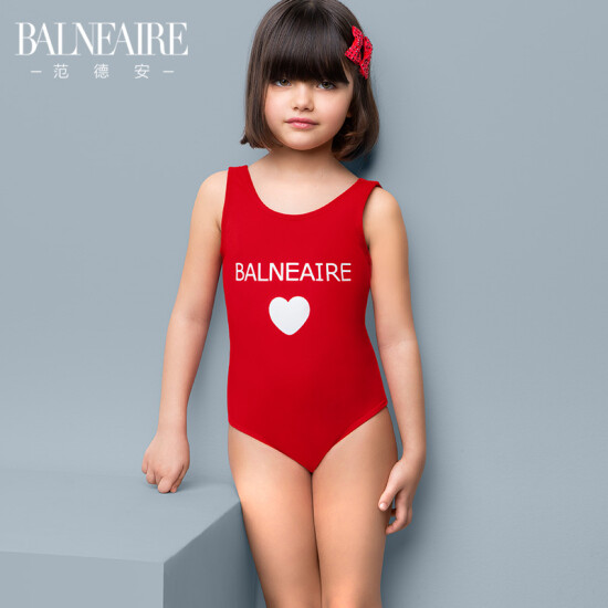 girls red swimsuit