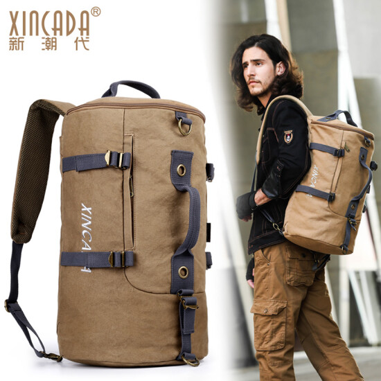 held canvas backpack