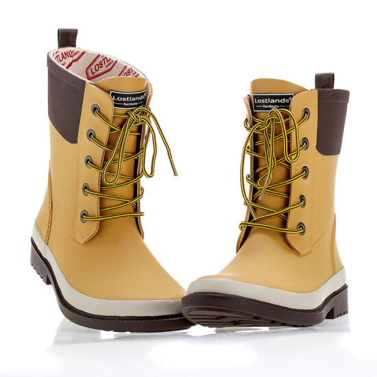 women's rain boots with laces