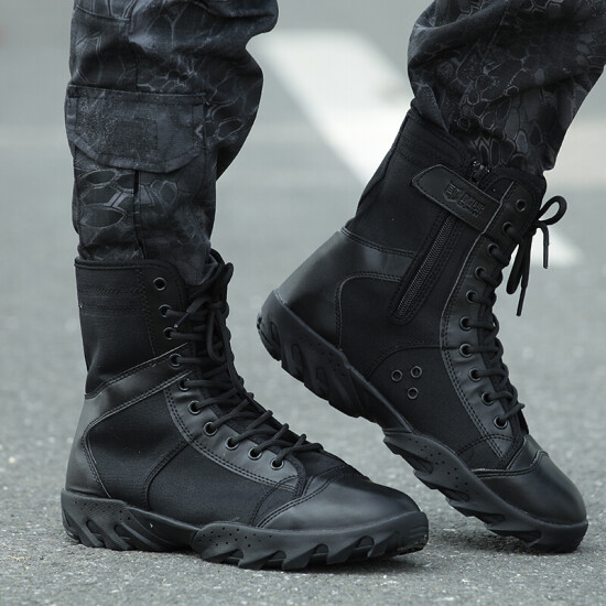 male black combat boots