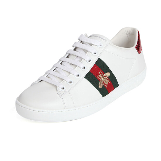 gucci white flat shoes