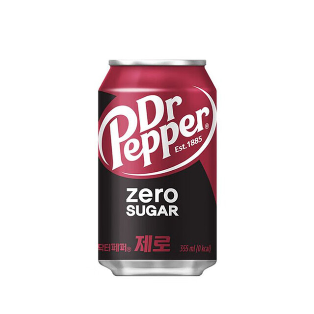 Dr. Pepper Dr. Pepper imported from South Korea Dr. Pepper soda DR PEPPER original cola type carbonated drink 355ml made in South Korea Dr. Pepper Zero 24 cans