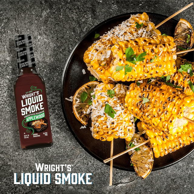 American BBQ Smoked Sauce Hickory Smoked Liquid Wrights Hickory Liquid Smoke Applewood Smoked Sauce 103ml