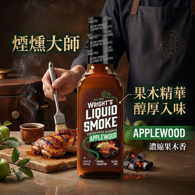 American BBQ Smoked Sauce Hickory Smoked Liquid Wrights Hickory Liquid Smoke Applewood Smoked Sauce 103ml