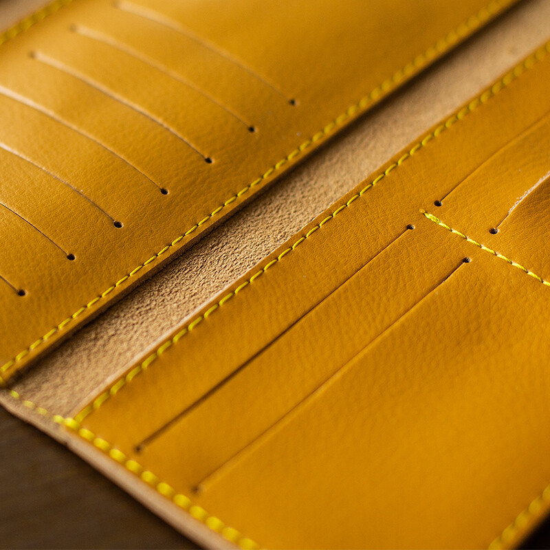 Woodpecker (TUCANO) first-layer cowhide women's long wallet fashionable new women's wallet thin genuine leather wallet gray