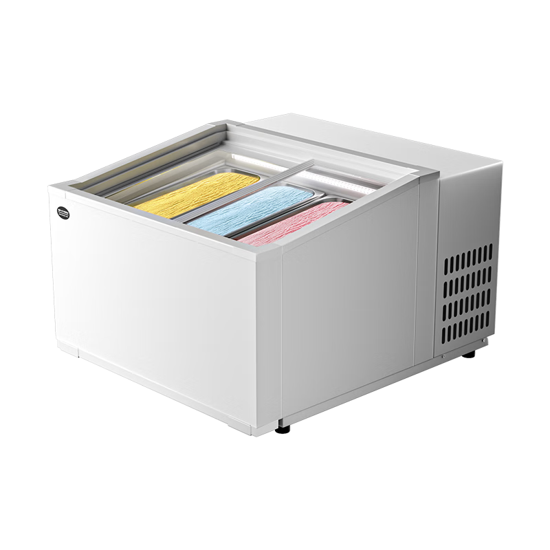 Donper hard ice cream machine commercial Gelato Italian ice cream machine desktop large-capacity ice cream machine stall dessert shop cold drink shop ice cream-shaped ice cream balls hard ice cream machine + sliding door display cabinet set