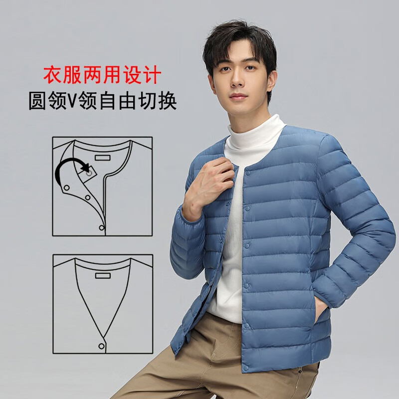 Yaya (YAYA) Tong Liya's same style light down jacket for men and women, short casual liner, thin winter warm and cold-proof jacket, black-YE3C700311Y L