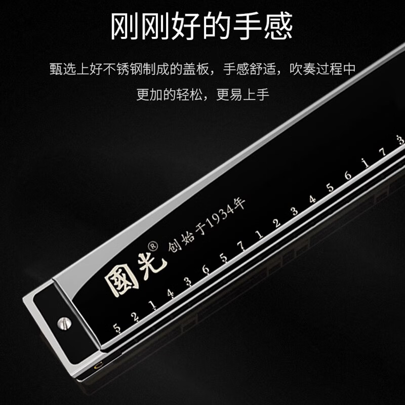 Guoguang German imported gongs Guoguang 28-hole harmonica accented polyphonic C key 24 advanced adult beginner professional performance level 28-hole polyphonic C key