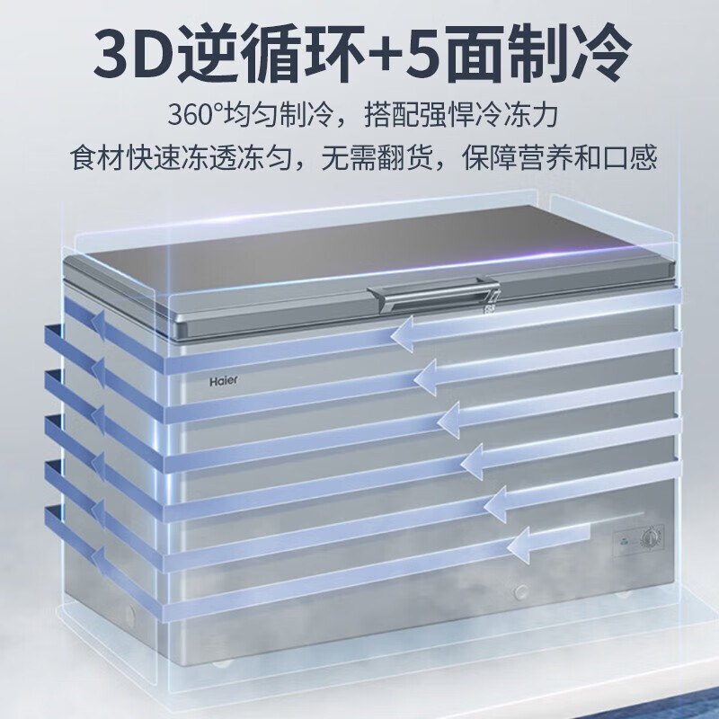 Haier Freezer Home Commercial Large Capacity Deep Freezing Quick Freezing Ultra Low Temperature Energy Saving Frost Reducing Full Freezing Refrigerator Dual-Purpose Conversion Freezer 300/400/500 Liters or More Same Style in Physical Store丨-38 Quick Freezing丨PCM Steel Plate Liner丨 429L