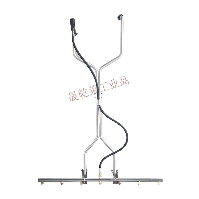 High-pressure scrubbing water gun, construction site flushing multi-nozzle floor scrubber, community courtyard electricity, large wheel 1 meter seven-hole scrubbing head plus 70cm gun barrel_