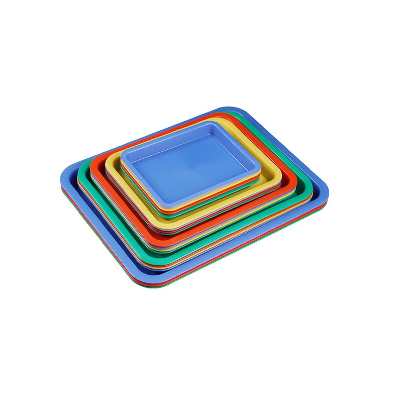 Huake Yangchuang Plastic Tea Tray Square Tray Accessories Tray Parts Box Fruit Tray Vegetable Tray Plastic Box Shallow Tray Square Tray Green 338*253*28mm