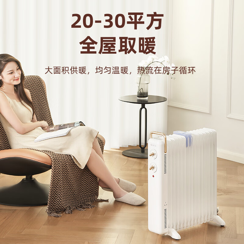 Pioneer (SINGFUN) graphene electric oil heater electric heater electric radiator household 15-piece whole house heating intelligent constant temperature low noise energy-saving drying and humidification DYT-Z21