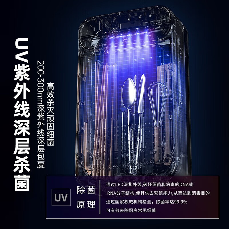 Jingyan chopstick sterilization and drying all-in-one machine wall-mounted chopstick tube chopstick cage chopstick cage drain storage box chopstick basket storage rack