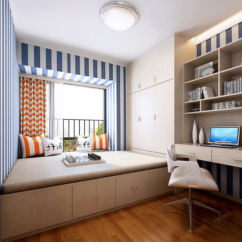 Sofia whole house custom bay window cabinet master bedroom tatami bed Japanese storage bed 1.2 meters 1.5 meters single bed student custom gold