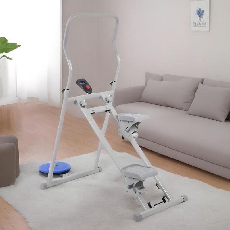 LEUY Multifunctional Stair Climber Home Sports and Fitness Equipment In-situ Stepper Mountaineering and Running Equipment White-Upgraded-With Twist Disk