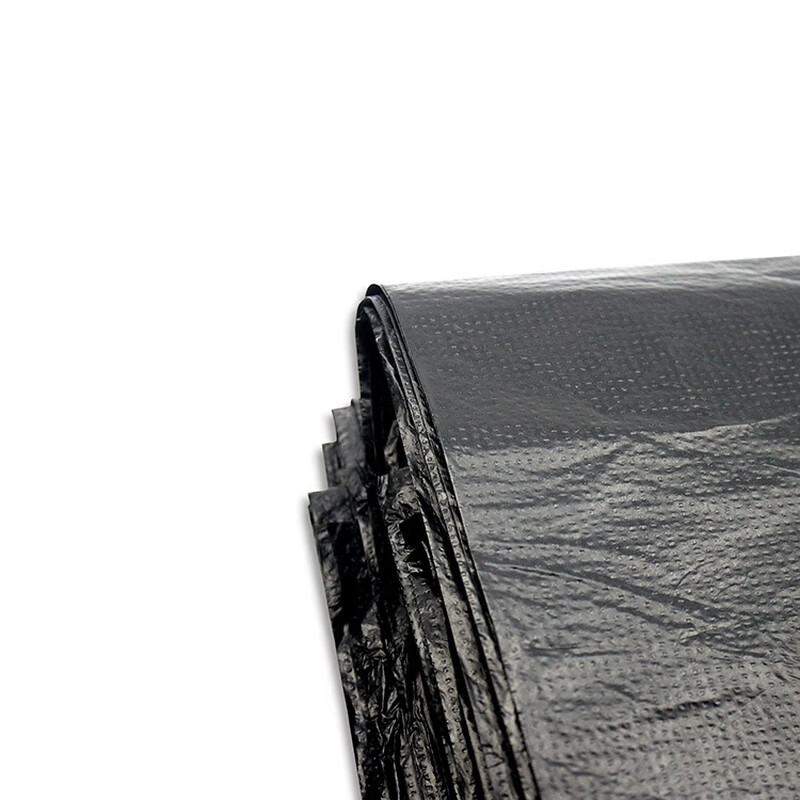 Customized thickened flat mouth large garbage bag 95*110 black property storage bag material wholesale 50 pieces per pack 9 adapted thickened 95*110 regular