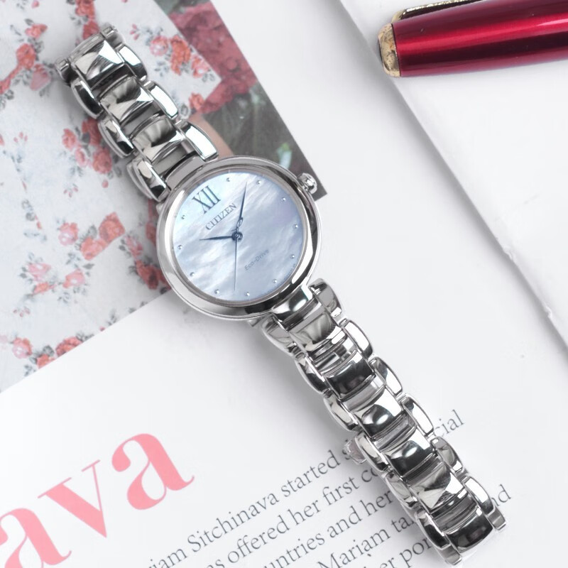 CITIZEN Eco-Drive Flower Whispering Wind Series Fritillaria Dial Simple Fashionable Trendy Women's Watch EM0530-81D
