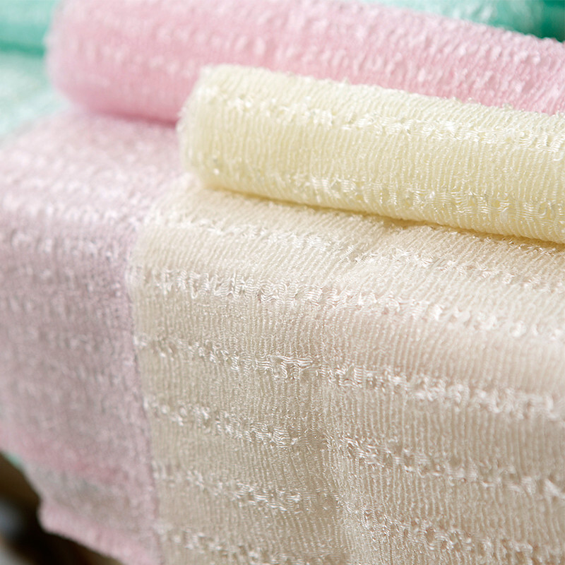 Cyan pomelo Japanese imported bath towel women's mild strong decontamination bath towel exfoliating bath towel long back rub 1 piece QKG-006 bubble stand (green)