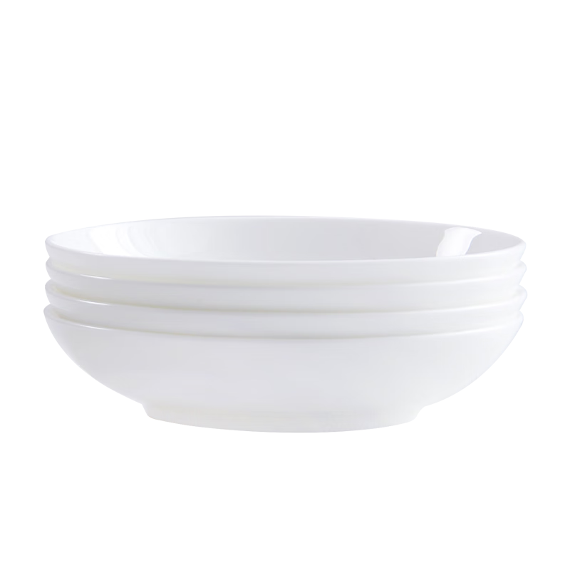 Pinjude 4 bone china pure white small dishes, sauce, vinegar, porcelain dishes, small plates, snack dishes, hotel household ceramic dishes, pure white bone china dipping dishes, 4 inches, 4 pieces