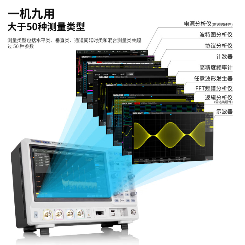 SIGLENT high-end digital oscilloscope SDS2000X PLUS series dual-channel/four-channel 500M SDS2072XPLUS (dual-channel 70M)
