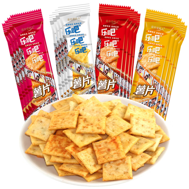 Leba non-fried potato chips popular snacks (BBQ + tomato + chicken + curry) mixed pack 800g