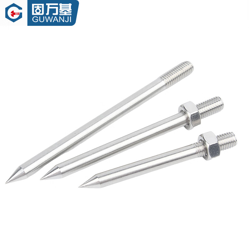 Guwanji 304/201 pipe clamp stainless steel nail hoop nail PVC pipe hoop wall nail extended screw clamp hanger straight rod 304 material M10x100 2 sets