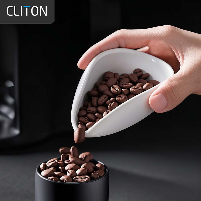 CLITON Ceramic Coffee Bean Measuring Plate Weighing Plate Coffee Powder Plate Green Bean Weighing Plate Cooling Plate Sample Bean Display Plate