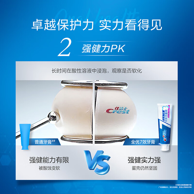 Crest All-Excellent 7-Effect Anti-Plaque Toothpaste Anti-moth Fluoride Fresh Breath 120g Jingdong Self-operated Mixed New and Old Packaging