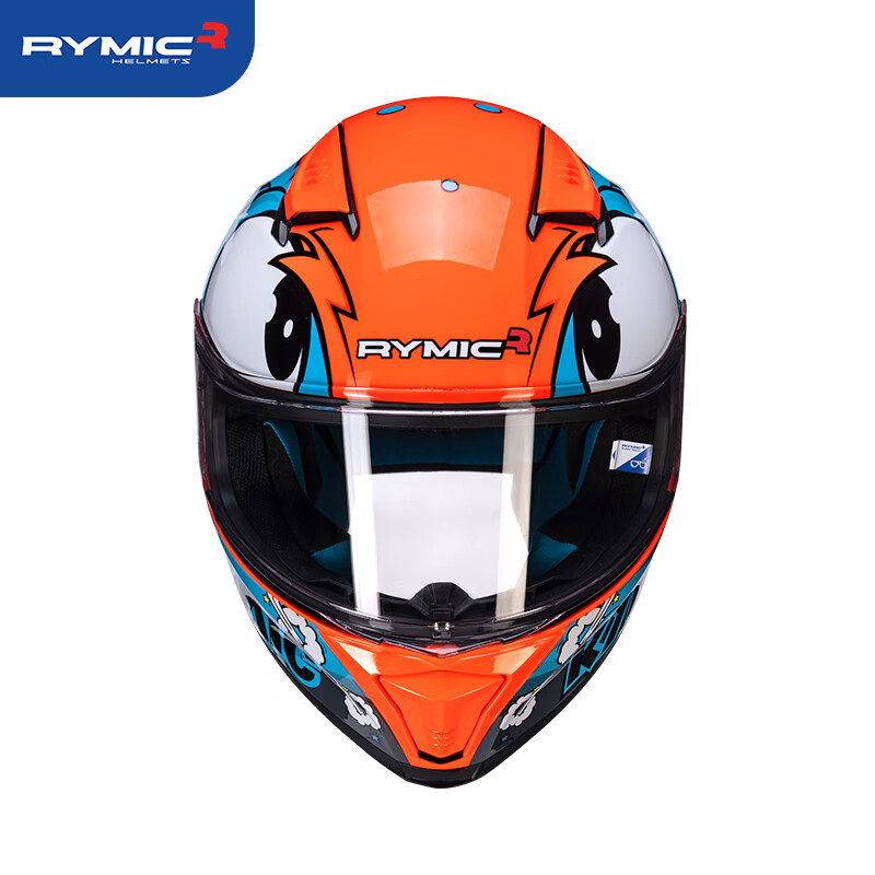 RYMIC motorcycle electric vehicle helmet full-face helmet 3C certified winter anti-freeze and warm motorcycle Bluetooth headset SR6 blue orange L