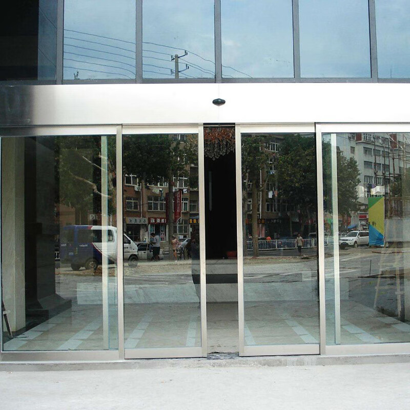 Anshun office building sensor glass door Guiyang automatic sensor door Gui'an New District double automatic sensor door black