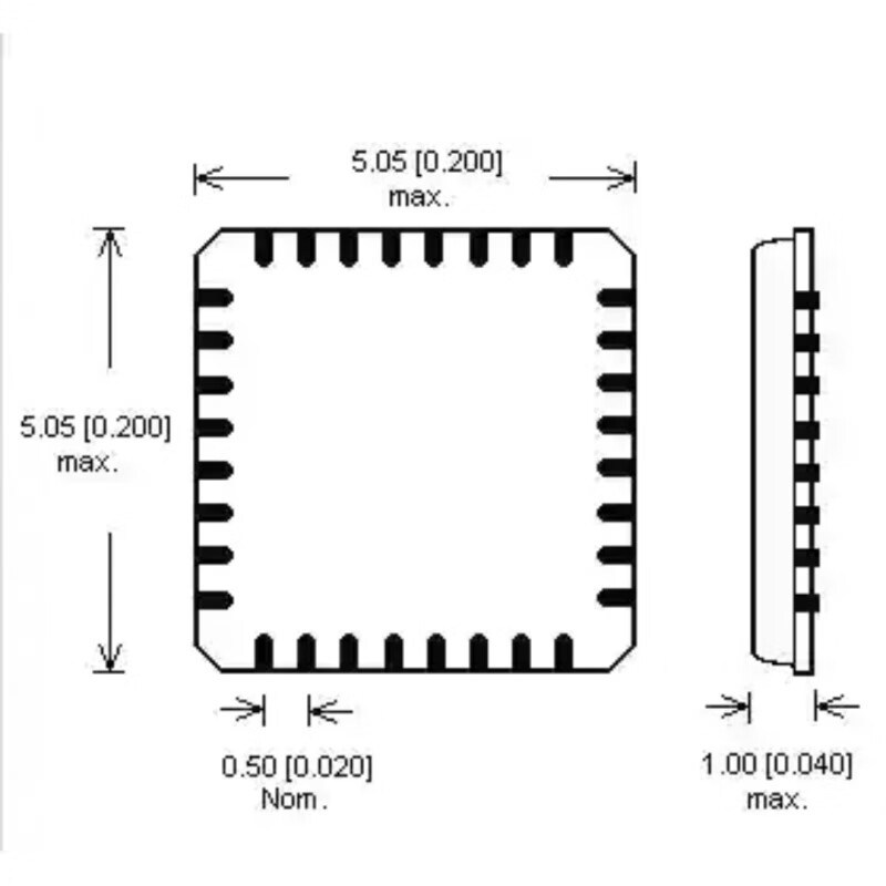 Ic turnover non-module LQFN package black plastic tray electronic component tray high temperature resistant chip chant QFN3*3 (10 pcs)
