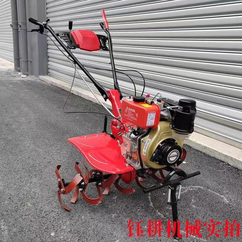 Kaima national IV subsidy micro tillage multi-functional flood and drought trenching, weeding and land reclamation diesel cultivator rotary tillage machinery 178 type kaima 7 horsepower 32 shaft/hand pull + 1 set of knives + wheel