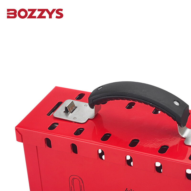 BOZZYS shared lock box portable 12-hole lock management spray energy isolation LOTO industrial safety lock box 230*152*95MM BD-X01