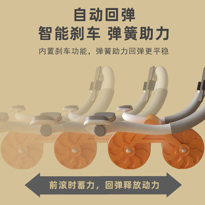 INVUI Elbow Support Abdominal Wheel Automatic Rebound Abdominal Muscle Wheel Slim Belly Slimming Exercise Home Fitness Equipment with Stand