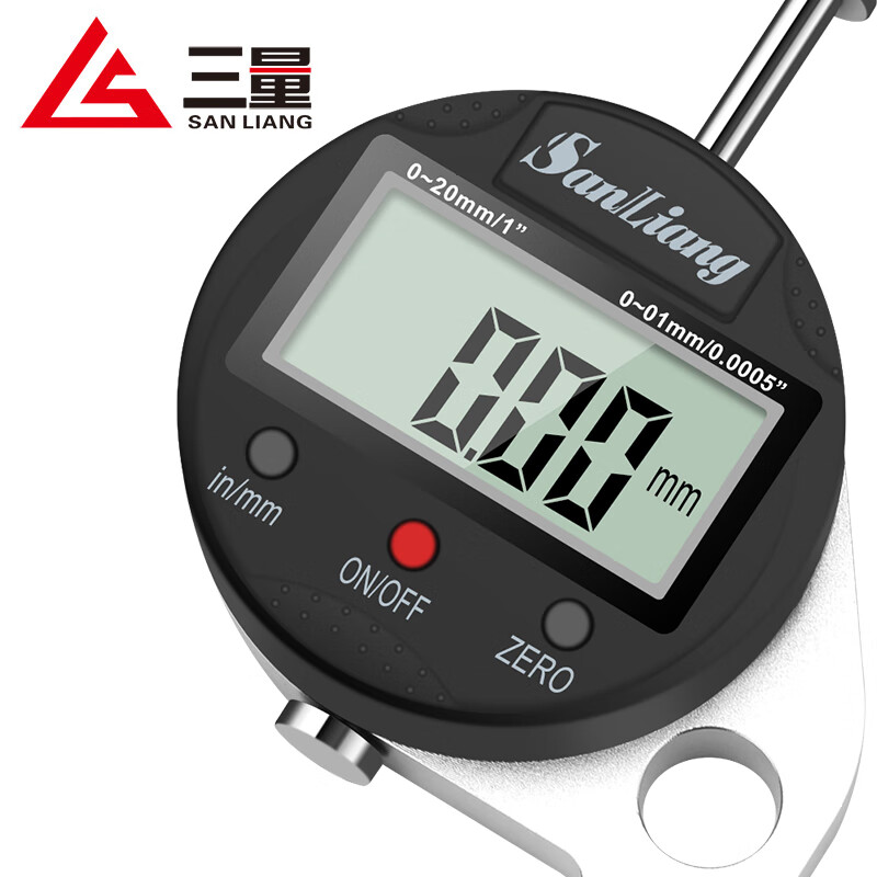 Three-quantity digital display thickness gauge thickness gauge paper thickness gauge measuring thickness high-precision thickness gauge JDE39 percent 0-10mm (tip)