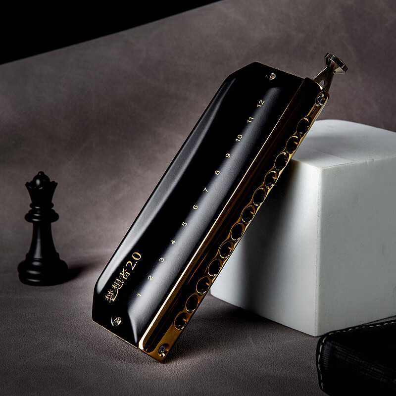 EAST TOP Chromatic Harmonica 12 Holes 48 Tones Black Model Dreamer 2.0 Professional Beginner Practice General Model