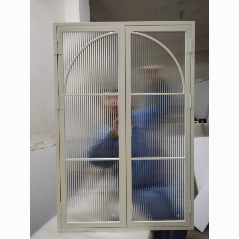 Yaotian customized French American iron art indoor living room loft lighting lattice window partition decoration fake window Changhong glass width 80 height 120 with transparent tempered glass