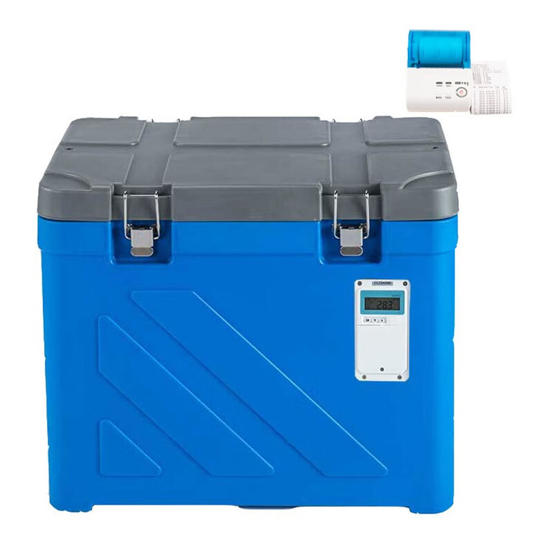 Saixin Cold Chain 110L Vaccine Refrigerator Reagent Drug GSP Cold Chain Box Printable Insulation Box with Temperature Monitoring System 110L Temperature Display 2-8 Degrees (24H)