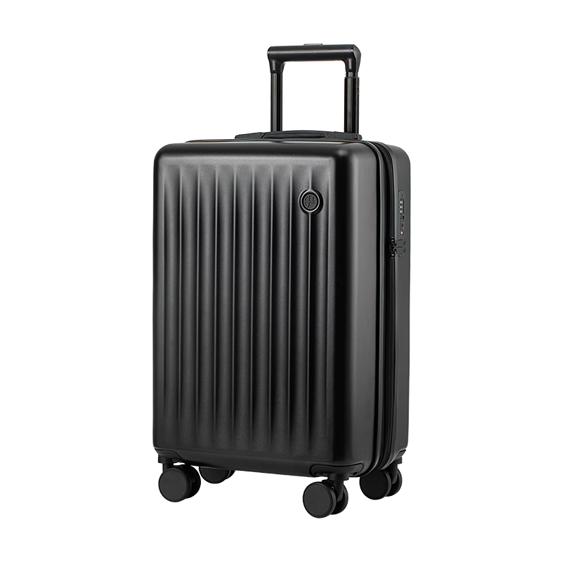 NetEase carefully selects 40% expandable trolley suitcase for students to start school, expandable youth suitcase, matte, scratch-resistant and fall-resistant, chen black, 25 inches, expandable to 27 inches, needs to be checked in