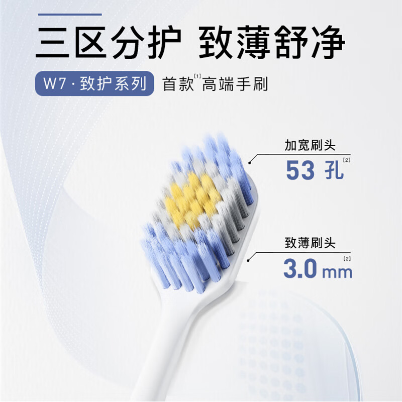 Shuke 53-hole wide-head soft-bristle toothbrush wide and thin Pro deep cleaning antibacterial toothbrush 1 with dustproof color random