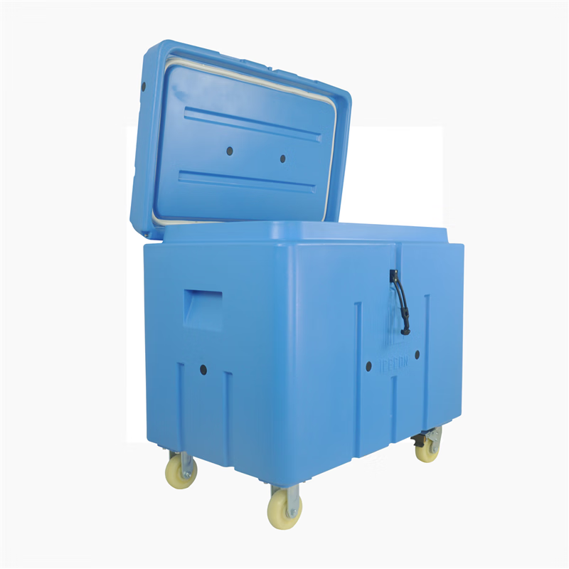 Special ultra-large capacity 320L dry ice storage box, rotomolded thermal insulation refrigeration, resistant to minus 80 degrees low temperature, with wheels for cleaning, 100 liters (packed with 55KG dry ice), stored for 4-5 days