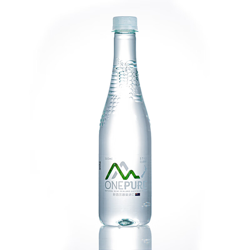 ONE PURE New Zealand imported natural soft mineral water 500ml*24 bottles of high-end weakly alkaline mineral drinking water