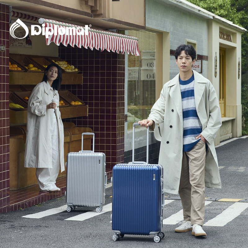 Diplomat Diplomat Aluminum Frame Suitcase Large Capacity 25-inch Trolley Case Starlight Men's and Women's Password Suitcase TC-9033