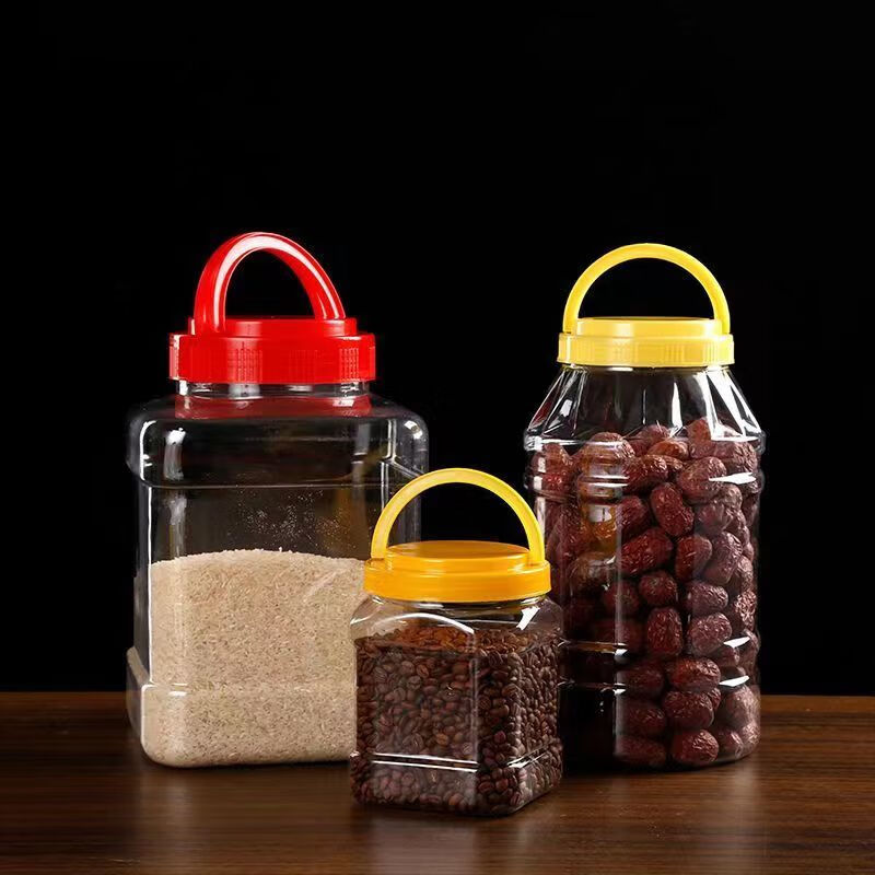 Qinkai plastic jar 8000g PET large pickle jar 2 catties 8 catties 15 catties thickened snack enzyme barrel sealed storage plastic bottle 3 catties water can hold 2 catties 1