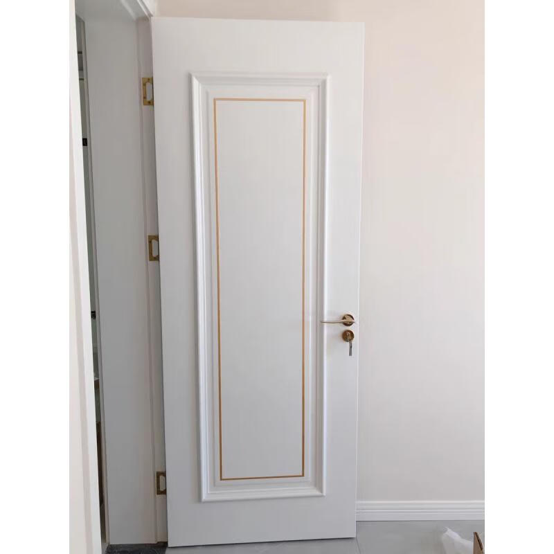 Chongqing Xiaoxiao wooden door metal strip buckle paint interior door bedroom solid wood veneer paint