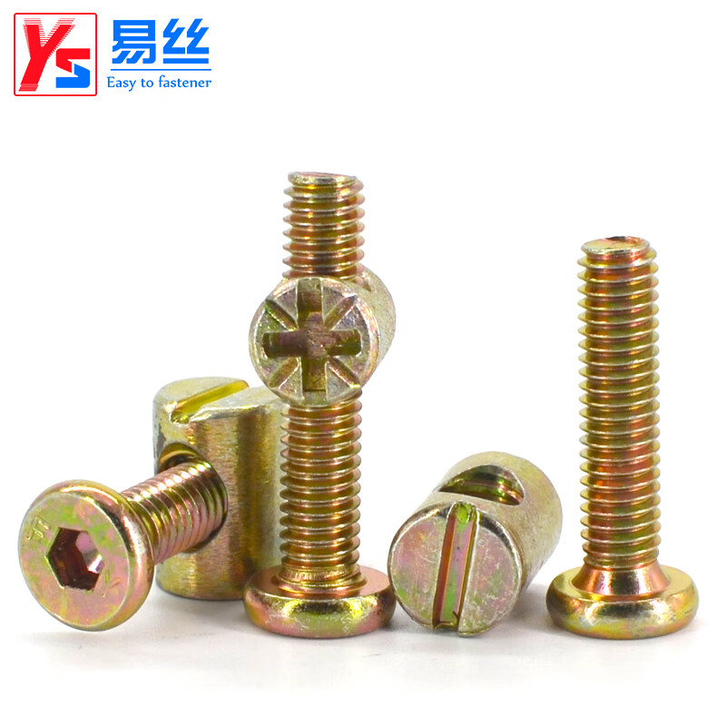 Yisi Furniture Screw and Nut Set Baby Crib Bolt Bookcase Hexagonal Screw Hammer Nut Collection M6M8 M8*110 Half Thread (5 Sets) with Cross Nuts