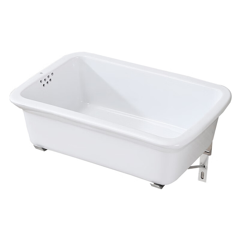Kitchen ceramic dishwashing basin old-fashioned rectangular household water bucket dishwashing sink balcony single-slot outdoor laundry sink 60X45 cm ceramic basin with water