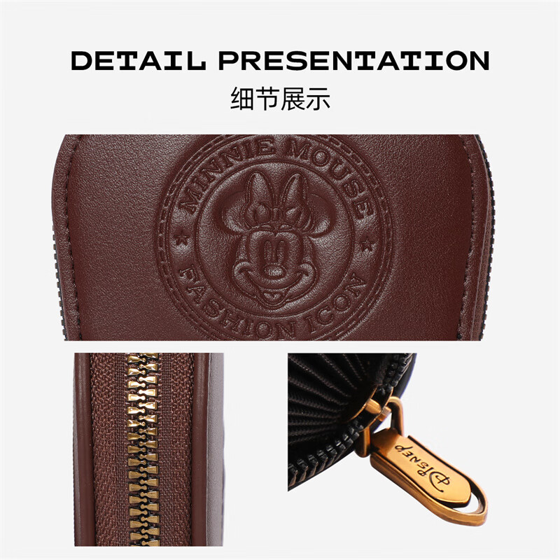 Disney Minnie Card Bag Women's Bag Card Bag Women's Small Coin Purse ID Bag Multi-Card Slot Small Bag Birthday Gift for Girls