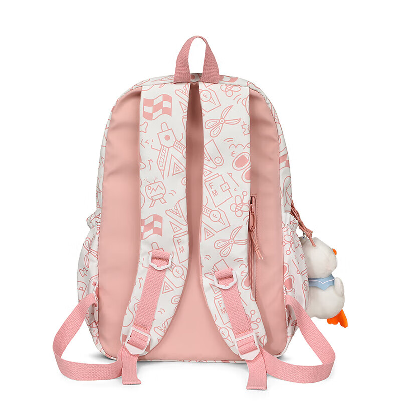 Viney schoolbag girls cute college students high school junior high school primary school students large-capacity backpack lightweight burden reduction simple computer bag travel backpack children 3-6 grades high appearance outdoor travel leisure