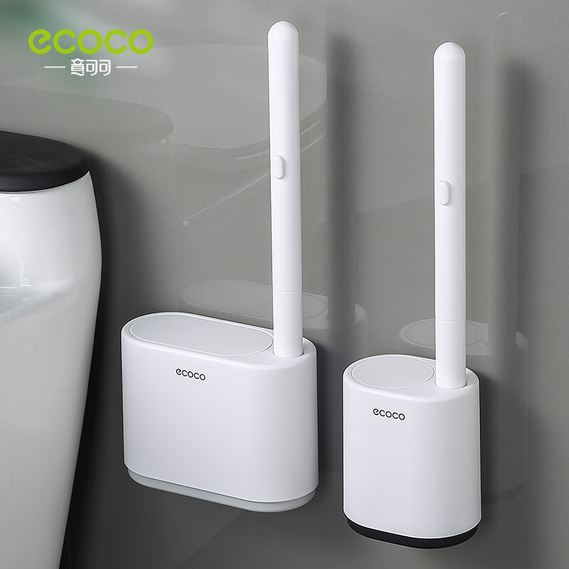 Ecoco disposable toilet brush wall-mounted toilet brush without dead ends for washing the toilet with replaceable brush head bathroom toilet brush upgraded gray ocean flavor * 16 + lemon flavor * 8